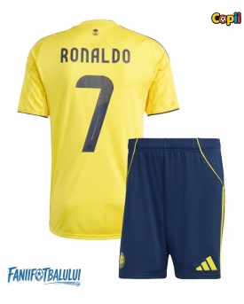 Al-Nassr Cristiano Ronaldo #7 Echipament de Fotbal Replică 2025-26 Copii Acasa (+ Șorturi)